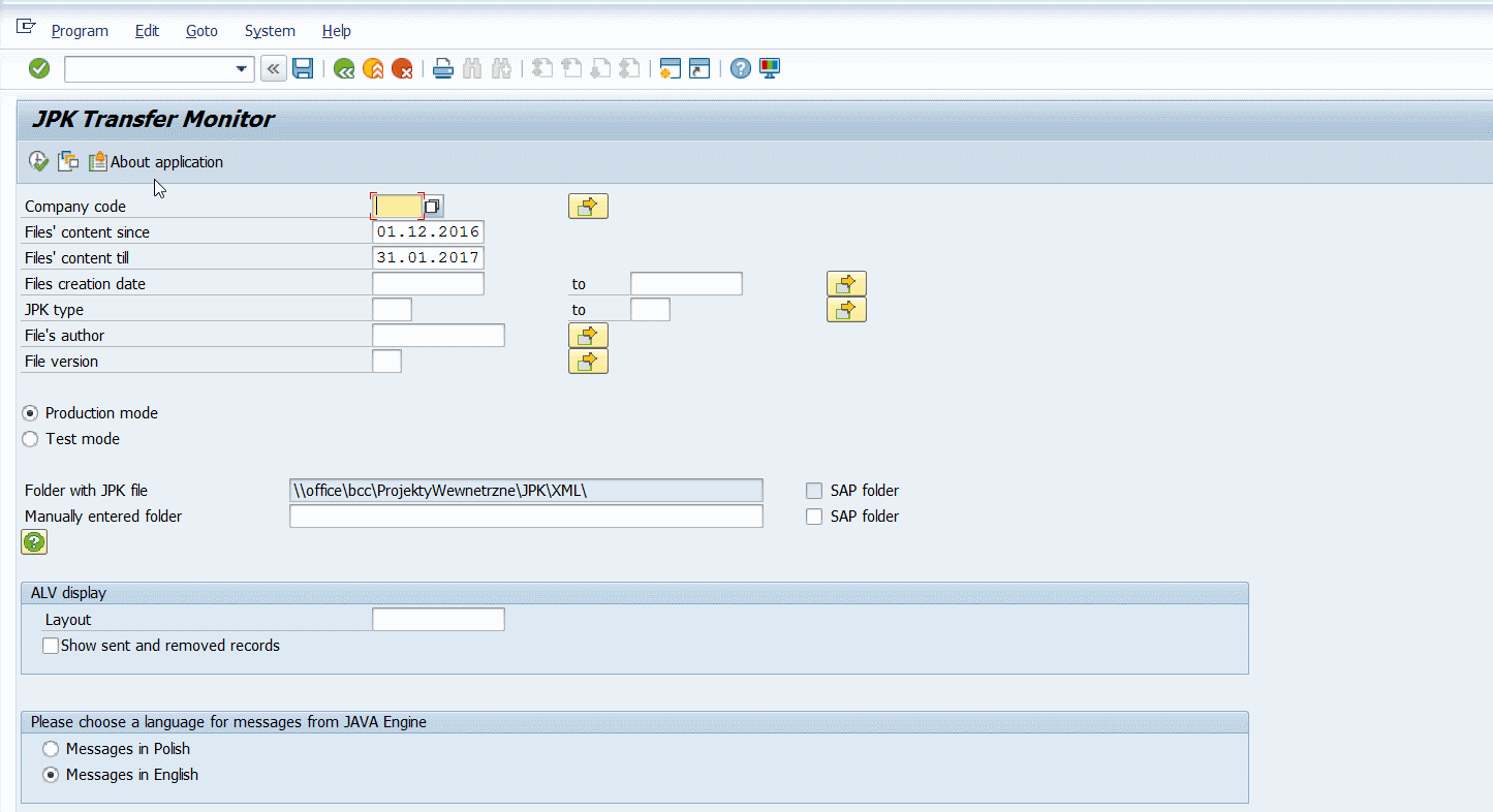 JPK Transfer 1.2 - selection screen